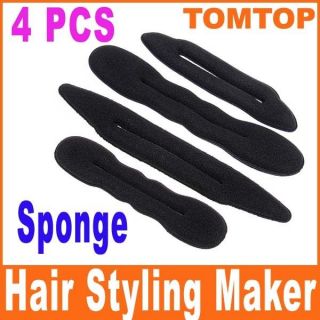PCS Magic Foam Sponge Hair Styling Donut Bun Maker Former French 