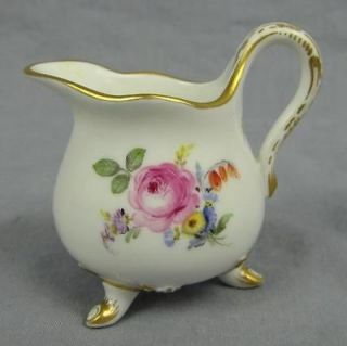 SMALL MEISSEN FLORAL CREAMER With Bug
