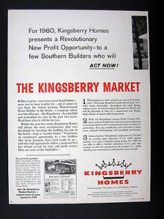 Kingsberry Homes Market Buster Sales Program prefab 1959 print Ad 