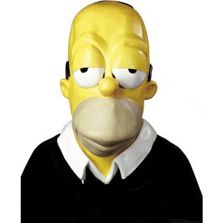 Homer Simpson Full Vinyl Mask with Collar OFFICIALLY LICENSED Simpsons 