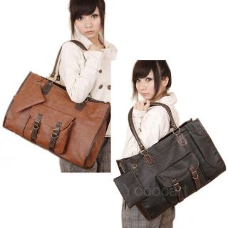 Awesome Women Faux Leather Handbag Shoulder Cross body Bag Tote Larger 