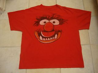 Disney The Muppets Animal Face Charater Red Graphic Print T Shirt XL