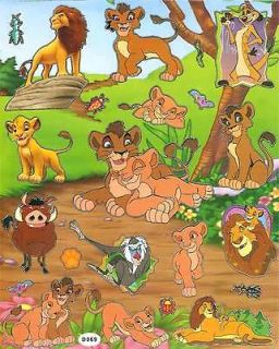 lion king 2 movie sticker sheet simba kovu kiara pumba
