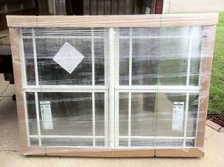   / White Integrity Fiberglass Twin Double Hung Window Low E 76 X 56