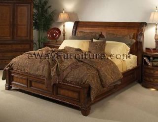 Newly listed Vineyard King Low Profile Sleigh Storage Bed Bedroom Set 