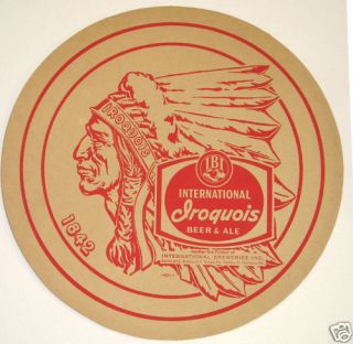 Iroquois IBI International beer tray liner coaster Buff