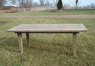   Plank Farmhouse Dining Table Barn Wood Country Kitchen Furniture