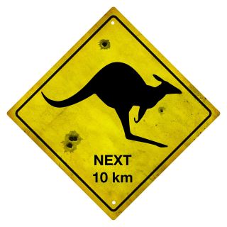 australian road sign souvenir kangaroo from australia  