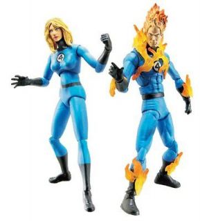 MARVEL LEGENDS 2 PK FIGURE   HUMAN TORCH and INVISIBLE WOMAN
