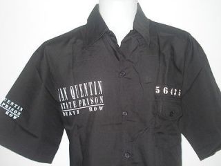 Mens Shirt Stag/Fancy Dress Party San Quentin State Prison Death Row 