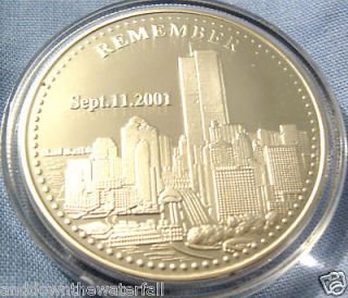 11 Silver Coin Utd World Trade Center September 11 2001 Fire Man New 