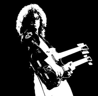 Jimmy Page Led Zeppelin guitar rock god T shirt BlackSheepShir​ts