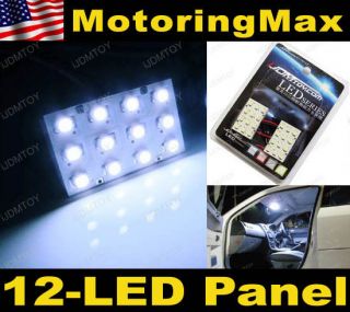   White 12 SMD LED Panel Lights For Interior Map/Dome/Door/Trunk Lights