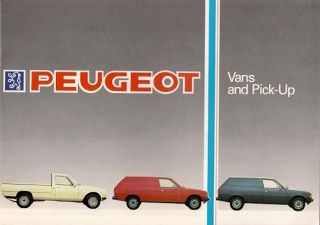 Peugeot 305 Van & 504 Pick Up 1985 UK Market Sales Brochure
