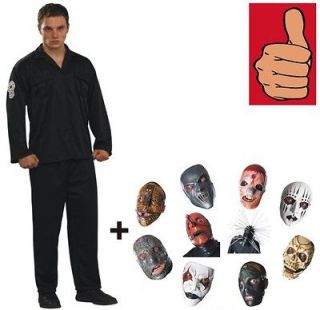 Slipknot   Costume   Adult   Jumpsuit + Mask   Size XL   Maggot Army 