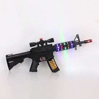 Submachine Gun with Shiny Flashing Lights Sounds Shake Laser Super 