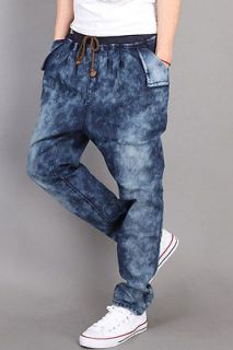   Slim Fit Rope Harem Denim Jeans Pants Trousers Size S M L XL M1919