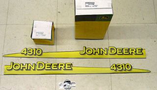 John Deere 4310 hood trim strip set decals LVU12285 LVU12286