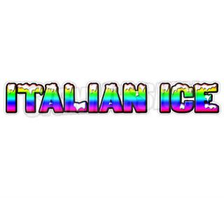 48 ITALIAN ICE Concession Decal cart trailer stand sticker equipment