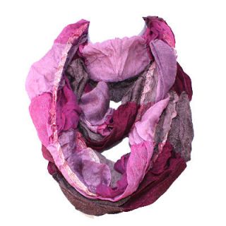 Infinity Loop Sparkly Fusia Pink Purple Mix Cotton Figure Eight 