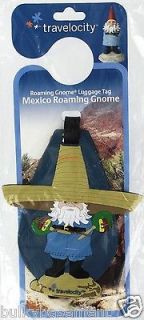 Travelocity Roaming Gnome Luggage Tag Mexico NEW