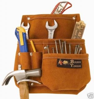 Extra Capacity Suede Leather Nail Bag & Tool Belt Pouch