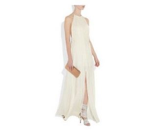 NWT The Row Ivory White Silk Open Back Fontaine Maxi Dress Gown New Sz 
