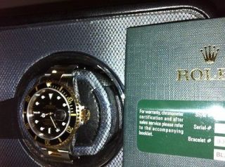 Rolex Submariner 16613n 18k Gold 2008 M Engraved Mint