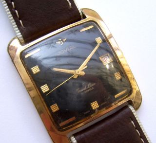   collectable goldplated swiss wrist watch jovial from bulgaria returns