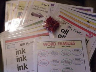 Word Family * Rhyming Learning Set * Homeschool * Autism * NEW * Level 
