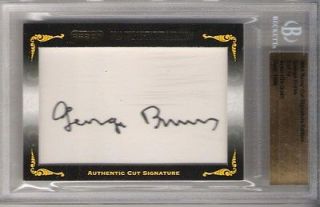 2010 Razor Cut Signature (autograph) George Burns actor, singer, Oh 