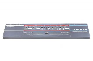 roland juno 106 vintage analog synthesizer front panel time left