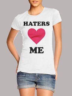 haters love me xs womens white jersey shore shirt