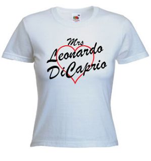 mrs leonardo dicaprio t shirt print any name words more