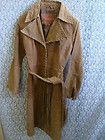 CLASSY Brown Genuine Suede Leather Coat Ladies Sz 6 EUC