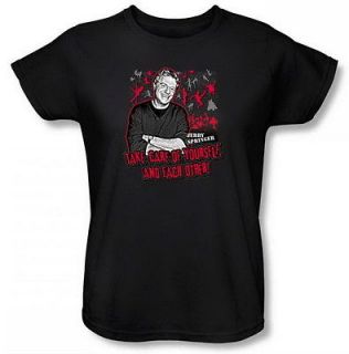 Jerry Springer Take Care WomenS Black T Shirt NBC279 WT
