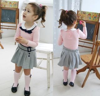 Girls Baby Kids Long Sleeves Top+Skirt 2 Pcs Outfit Set S1 6Y Costume 