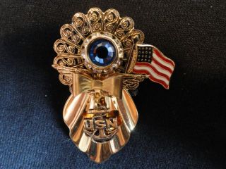 swarovski flag pin in Jewelry & Watches