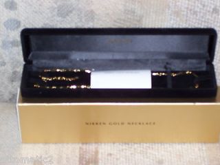 NEW   NIKKEN 23K GOLD PLATED DIAMOND CUT MAGNETIC NECKLACE #1487 