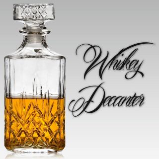 Whiskey Wine Bourbon Brandy Sherry Liqueur Alcohol Decanter Square 