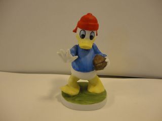 Disney, DONALD DUCK The Football Player Ceramic Bisque Figurine, Old 