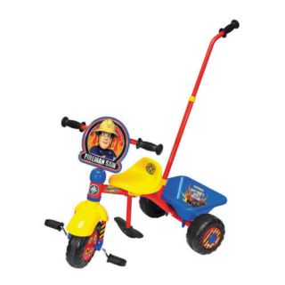 fireman sam trike with parent handle tricycle new boxed location