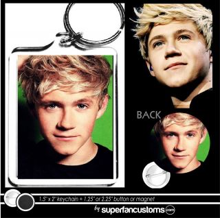 Niall Horan ‏ KEYCHAIN + BUTTON or MAGNET pin badge one direction 