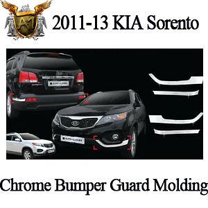   Front & Rear Bumper Guard Molding 4pcs for 2011 2012 2013 KIA Sorento