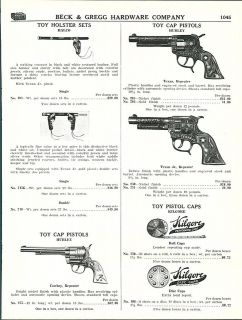 1951 AD Hubley Toy Cap Gun Pistol Kilgore Squirt Water Telephones Roy 