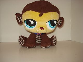 littlest pet shop virtual interactive pet vips plush brown monkey