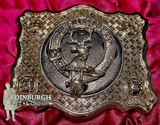 art pewter kincaid scottish clan crest belt buckle from united
