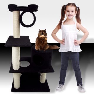 New Cat Tree 47 Level Condo Furniture Scratching Post Pet House Black 