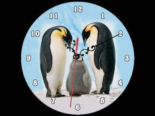 Clock 1167 Emperor Penguins Family Wall Clock New