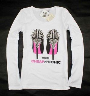 Love New Ladys Special Iron shoes Moschino 3 Colors T shirt Sz S/M/L 